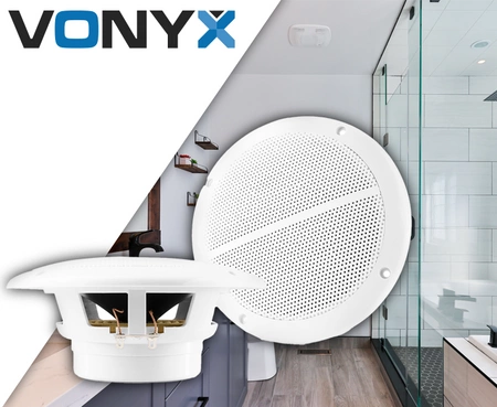 Głośniki sufitowe wodoodporne 2x 100W Vonyx MSV65