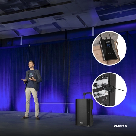 Bezprzewodowy zestaw mikrofonowy WM55B UHF P&P