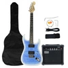 Gitara elektryczna - kompletny zestaw -Golden Guitar STEG-35 Niebiesko-biały