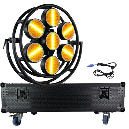 Zestaw: Reflektor retro R7 LED RGB COB + case transportowe