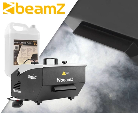 Zestaw: Wytwornica dymu ciężkiego 1200W ICE1200MKII+ płyn do dymu niskiego 5l