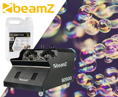 Zestaw: Wytwornica baniek podwójna B2500 BeamZ+ płyn do baniek 5L