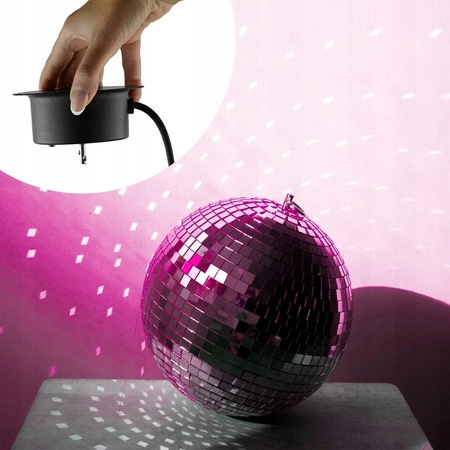 Zestaw: Kula lustrzana 20cm z napędem Firefog + Pinspot LEDSPOT5