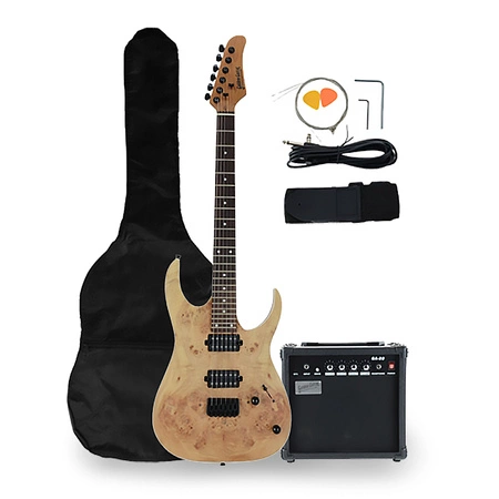 Gitara elektryczna - kompletny zestaw -Golden Guitar PSG-3 Naturalny 