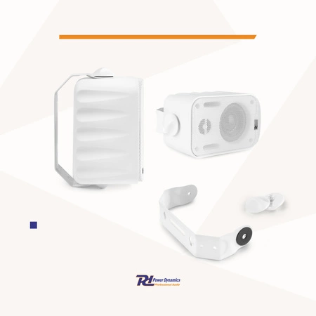 Kolumny instalacyjne 100V 3" 60W IPX5 PD BC30V białe Power Dynamics