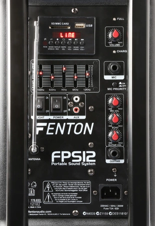 Kolumna mobilna z mikrofonem 250W Fenton FPS12