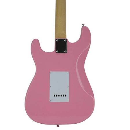 Gitara elektryczna - kompletny zestaw -Golden Guitar STEG-20 Różowa Stratocaster