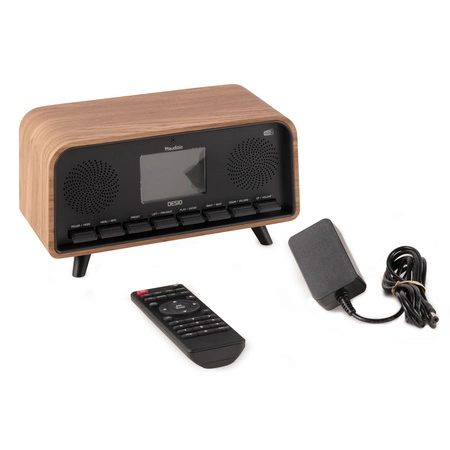 Radio DAB+ i FM w stylu retro Desio jasne drewno Audizio