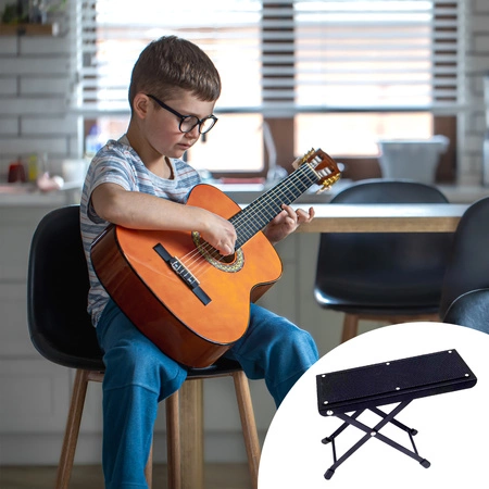 Podnóżek gitarowy regulowany stalowy Hardman