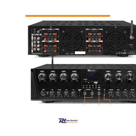 Wzmacniacz audio 8 strefowy 800W PV280BT Power Dynamics