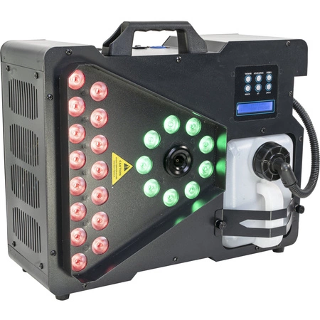 Zestaw: Wytwornica dymu pionowego 1800W DMX LED RGBA & RGBW+ płyn do dymu 5L