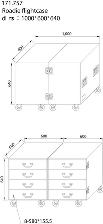 PD-FA4 8 Drawer Engineering Case