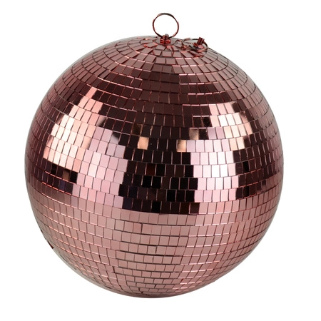 Zestaw: Kula lustrzana 30cm różowo- złota+ napęd sieciowy+ reflektor pinspot LED