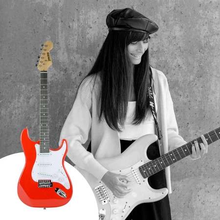 Gitara elektryczna - kompletny zestaw -Golden Guitar STEG-20 Czerwona Stratocaster