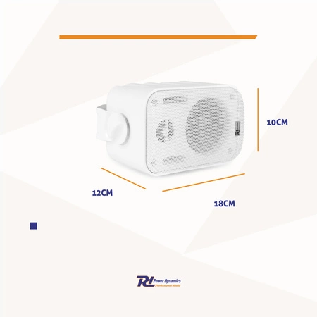 Kolumny instalacyjne 100V 3" 60W IPX5 PD BC30V białe Power Dynamics