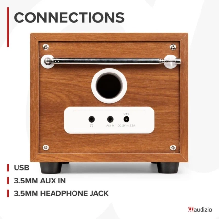 Radio Audizio Vieste DAB+ z subwooferem, białe