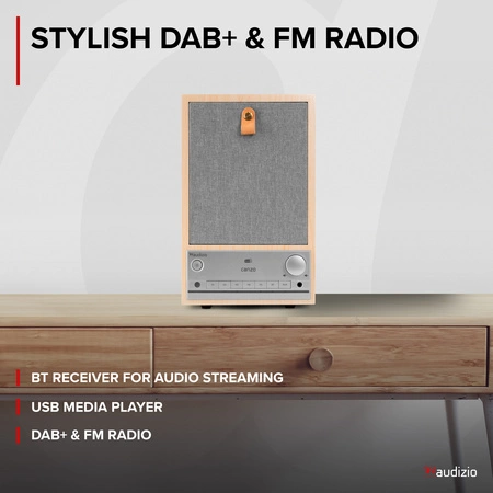 Radio internetowe DAB+/FM BT WIFI Canzo Audizio jasne drewno