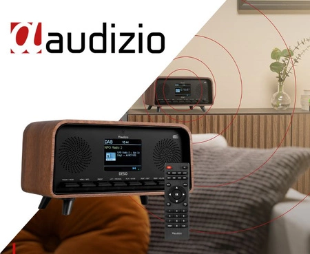 Radio DAB+ i FM w stylu retro Desio ciemne drewno Audizio