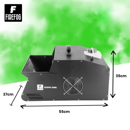 Zestaw: Wytwornica baniek i dymu z efektem LED Octopus 1500BL DMX pilot Firefog + płyn do dymu i baniek 2x 5L
