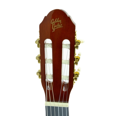 Zestaw: Gitara klasyczna 4/4 39" kolor naturalny GKS39NAT Golden Guitar+ pokrowiec tuner struny kostki