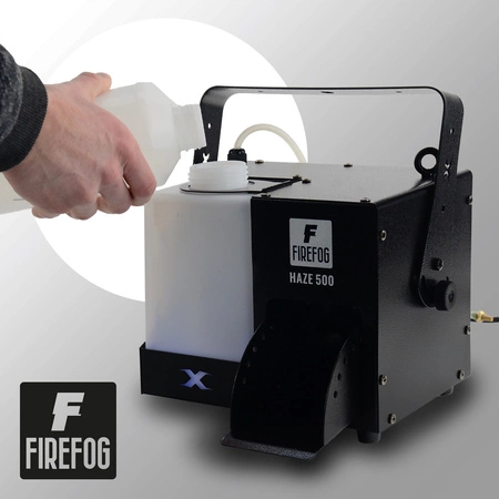 Zestaw: Wytwornica dymu HAZE 500 Firefog+ płyn do dymu Haze1L