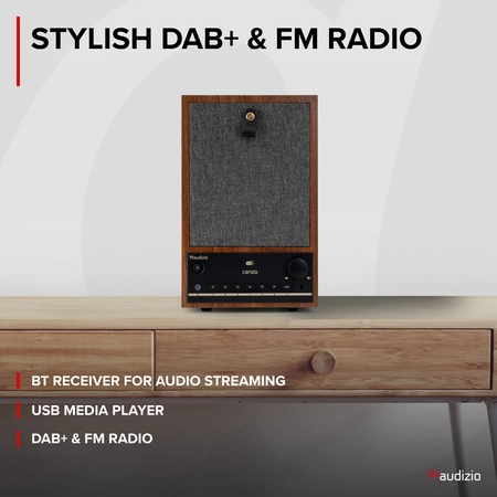 Radio internetowe DAB+/FM BT WIFI Canzo Audizio ciemne drewno