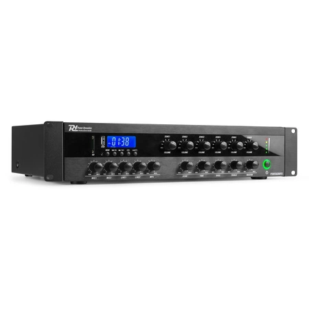 Wzmacniacz miksujący PA PDW360 MP3 BT 360W/100V 6 stref Power Dynamics