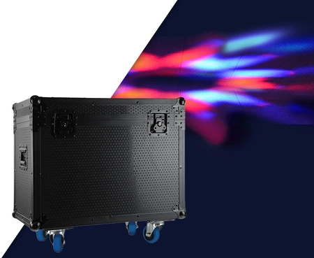 Case transportowy na dwie głowy ruchome i inny sprzęt oświetleniowy