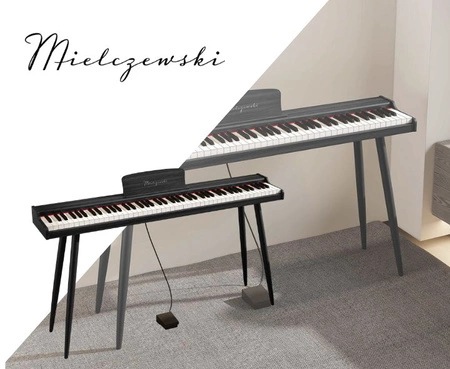 Pianino cyfrowe 88 klawiszy z nogami CANZONETTA czarne Mielczewski
