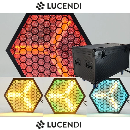 Zestaw: 4x Reflektor retro H1 RGB+W LED DMX + case transportowe