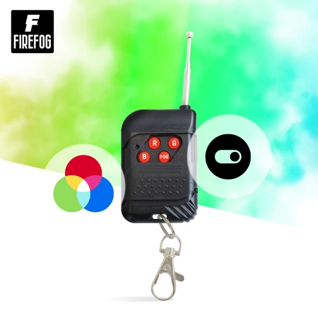 Zestaw: Wytwornica dymu z LED RGB 1500W Eagle 1500LED dwa piloty/ Firefog + płyn 5L