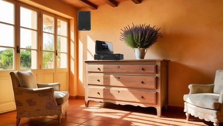 Kompletny zestaw HiFi: 2x kolumna pasywna , wzmacniacz, tuner radiowy WIFI