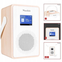 Przenośne radio DAB+ Modena z akumulatorem 2000 mAh BT5.0 jasne drewno