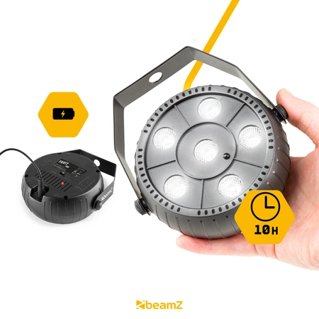 Stroboskop bateryjny PLP12 Party Par 6x 1W Biały Beamz