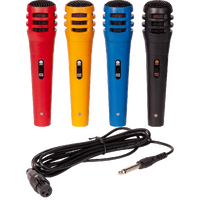 Zestaw 4 kolorowych mikrofonów dynamicznych DM500