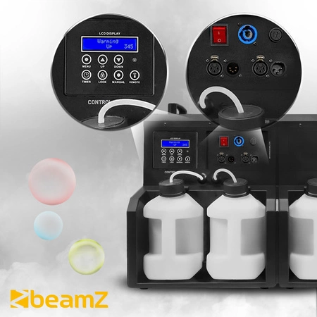 Zestaw: Wytwornica dymu i baniek z diodami RGBW Cyclone400+ płyn do dymu i baniek