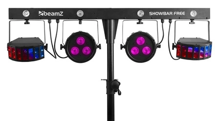 Zestaw oświetleniowy LED 2x Derby 2x Par Stroboskop BeamZ SHOWBAR
