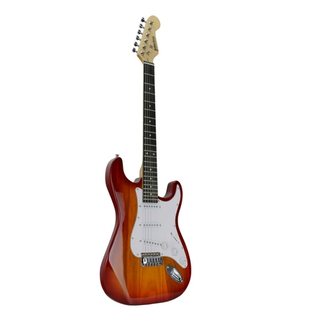 Gitara elektryczna - kompletny zestaw -Golden Guitar STEG-20 wiśniowa Stratocaster