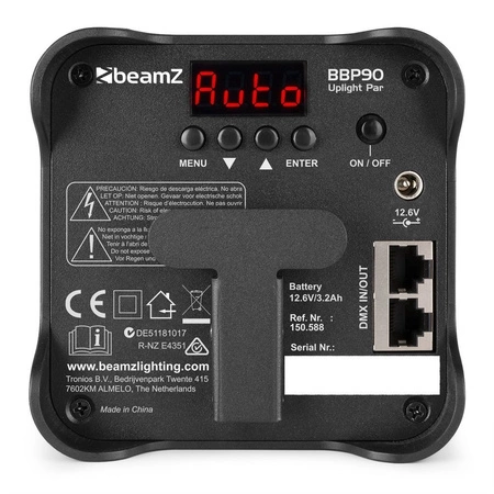 Zestaw 4x Oświetlacz bateryjny 4x4W 4in1 RGB-UV LED IRC BBP90 Beamz