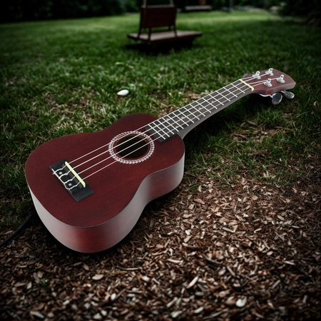 Zestaw: Ukulele sopranowe 21" HRF21 czerwone+ akcesoria Golden Guitar