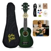 Zestaw: Ukulele sopranowe 21" HRF21 zielone+ akcesoria Golden Guitar