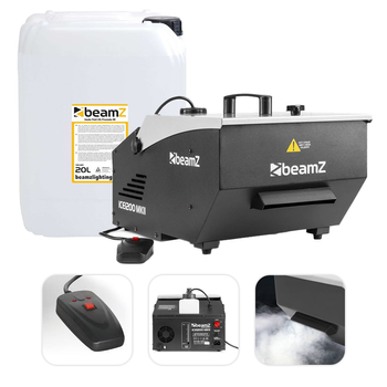 Zestaw: Wytwornica dymu ciężkiego 1200W ICE1200MKII+ płyn do dymu 20L Prosmoke HD