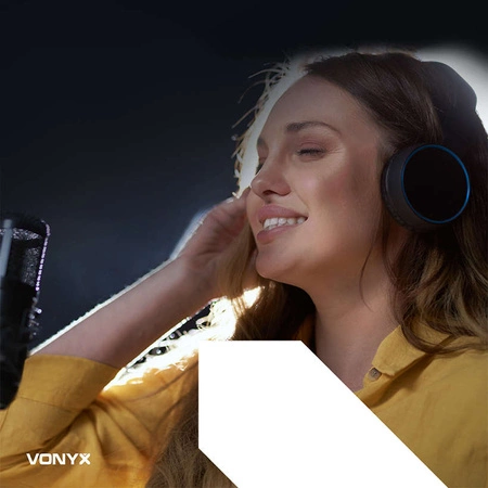 Mikrofon studyjny USB Vonyx CM320W ze statywem stołowym - biały