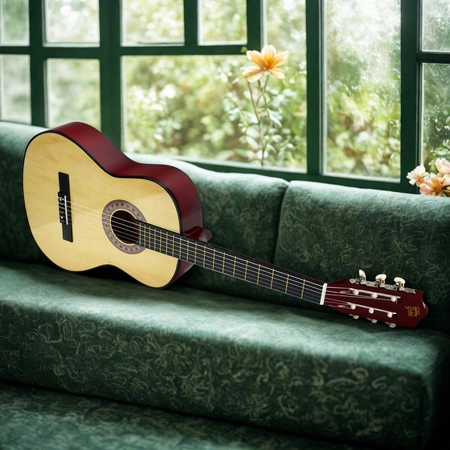 Gitara klasyczna 39" 4/4 naturalna+ akcesoria GK39NAT Golden Guitar