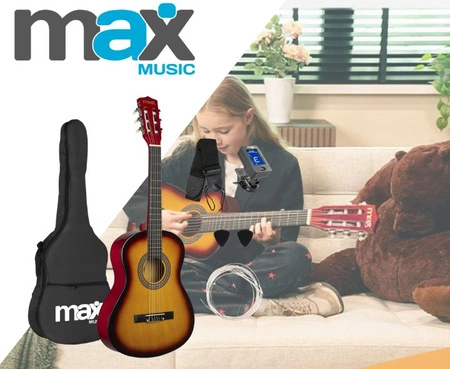 Gitara klasyczna 1/4 dla dziecka sunburst SoloArt Max+ akcesoria