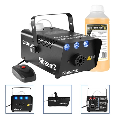 ZESTAW Wytwornica dymu z efektem LED BeamZ S700LED + Płyn