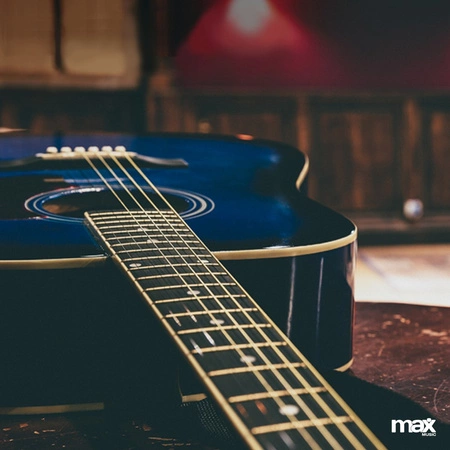 Zestaw: Gitara akustyczna Max Solojam Western niebieska+ akcesoria