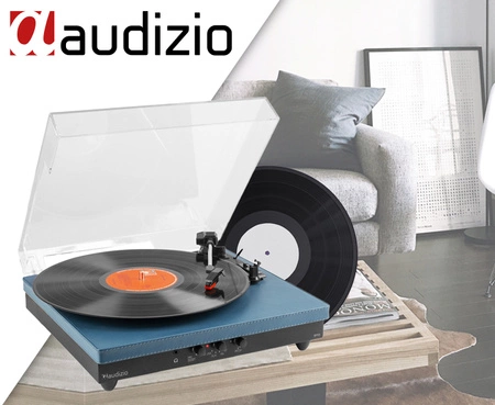 Gramofon RP113D Audizio wejście/wyjście BT niebieski+ winyl