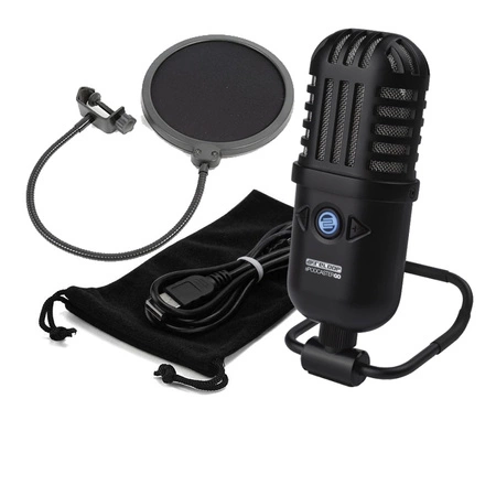 Zestaw: Mikrofon dynamiczny sPodcaster, statyw, pokrowiec, pop filtr