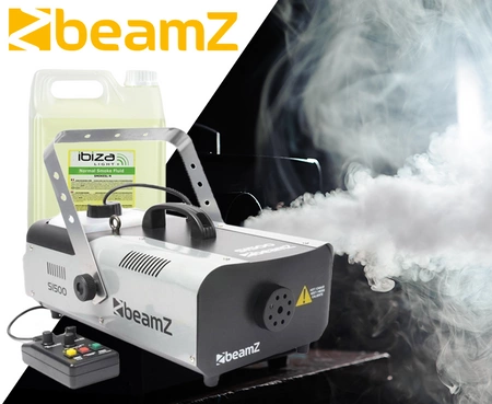 Zestaw: Wytwornica dymu 1500W S1500+ płyn do dymu 5l